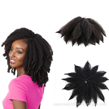 Fluffy Soft 8 inch Afro Kinky Curly Crochet Hair Extension Crochet Braid Marley Hair Kinky Twist Attachment Hair